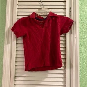 Kids Boys Collared Red School Uniform Shirt 5 (boy)